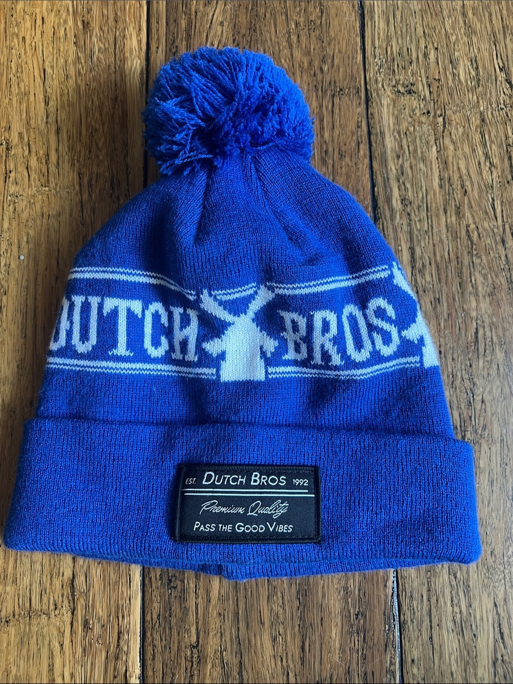 Dutch Bros Blue Pom Beanie